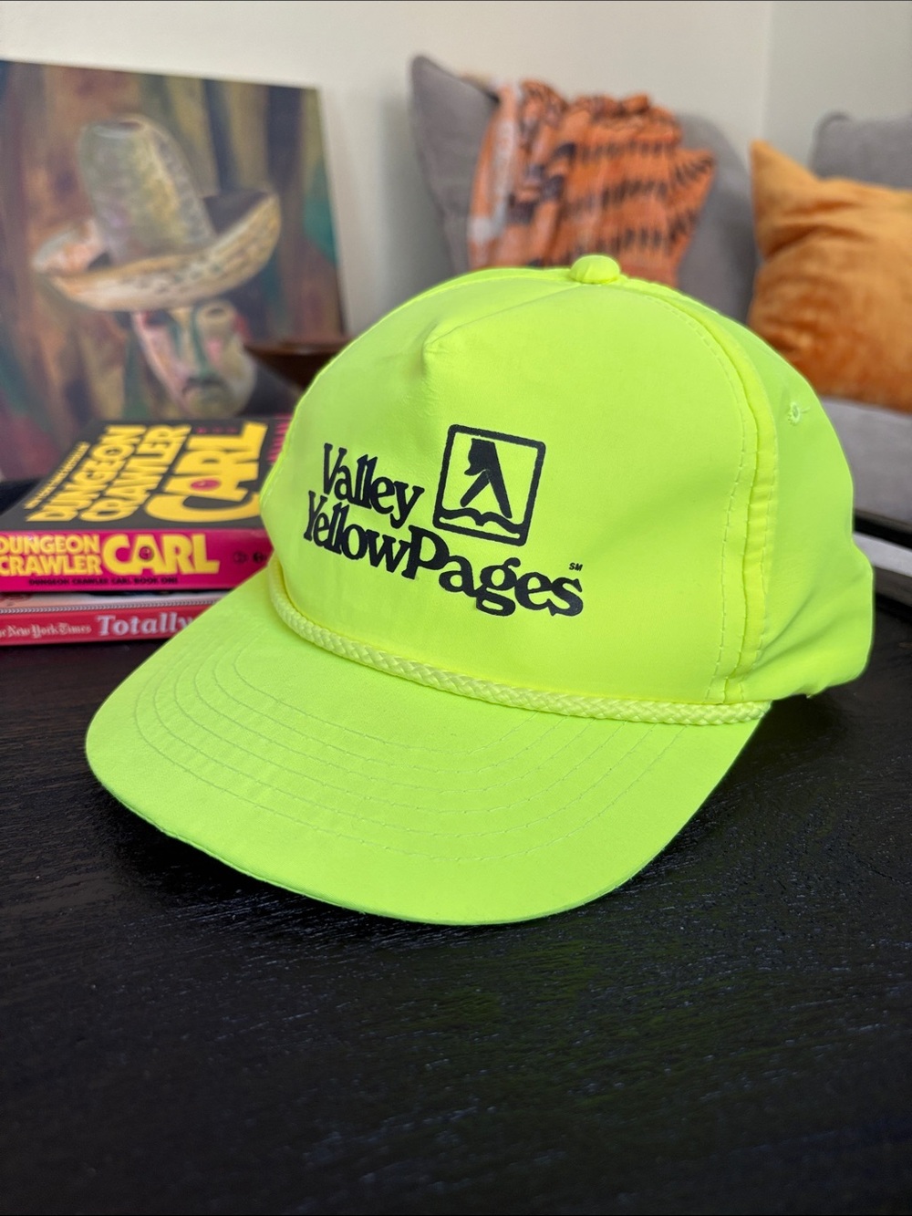 Vintage Neon Yellow Valley Yellow Pages Hat